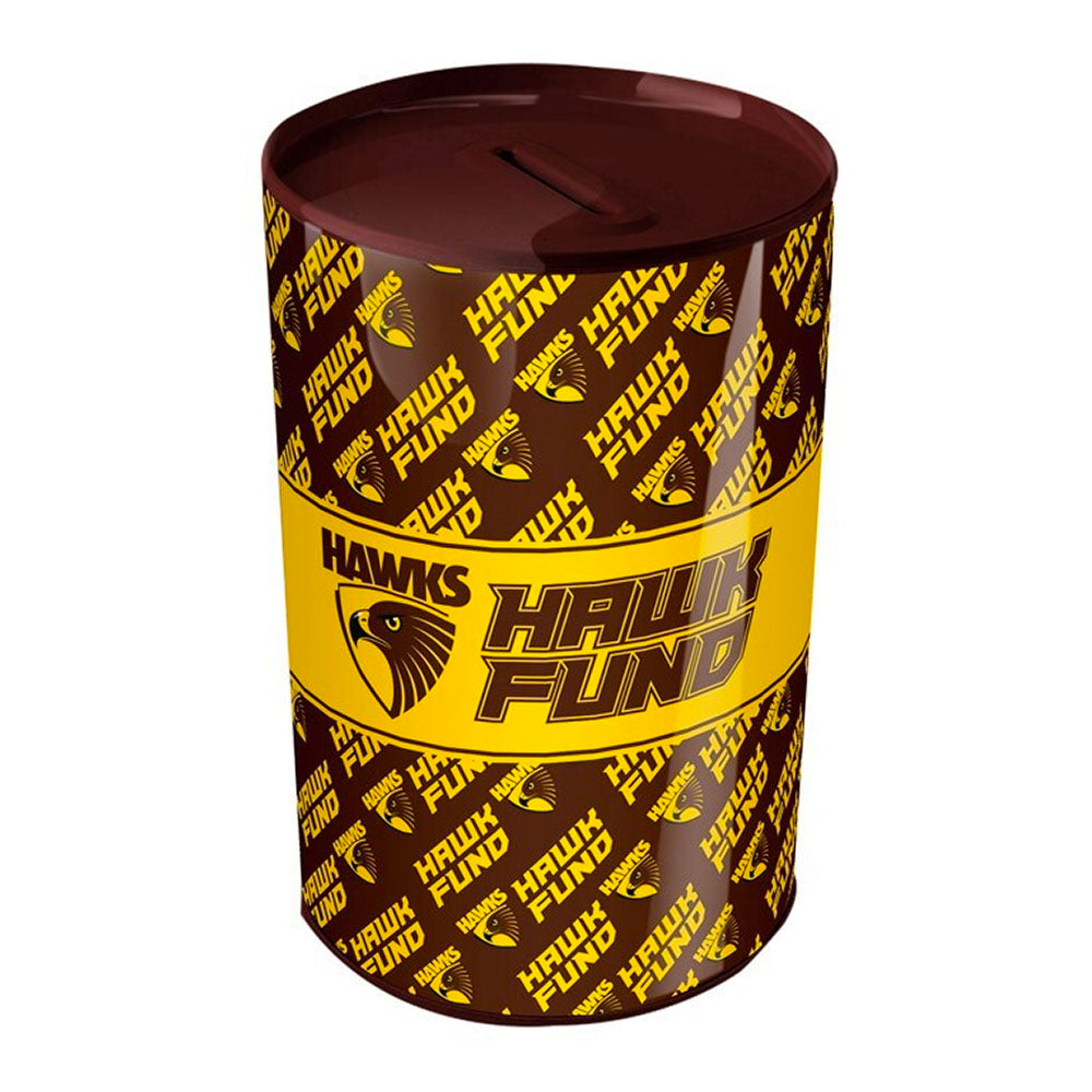 AFL Tin Money Box Hawthorn Hawks