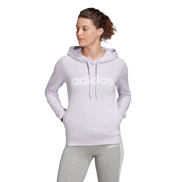 ADIDAS WOMENS ESSENTIALS LINEAR PULLOVER HOODIE