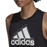 Adidas Womens Aeroready Made For Training Logo Graphic Raceback Tank Top