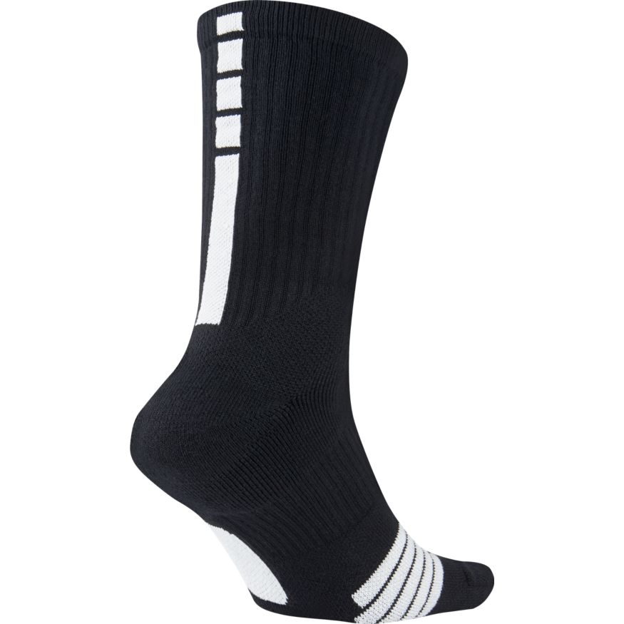 NIKE ELITE BASKETBALL CREW SOCKS BLACK/WHITE/WHITE