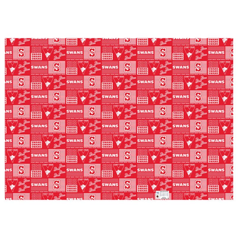 AFL WRAPPING PAPER SYDNEY SWANS