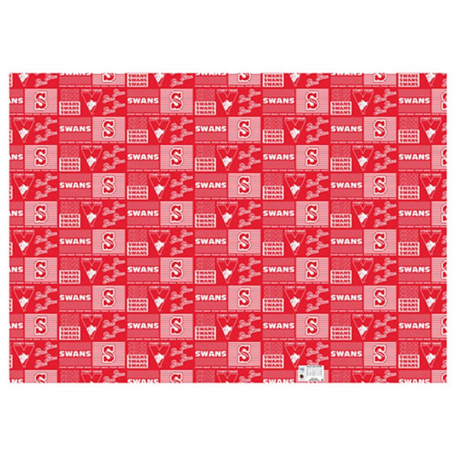 AFL WRAPPING PAPER SYDNEY SWANS