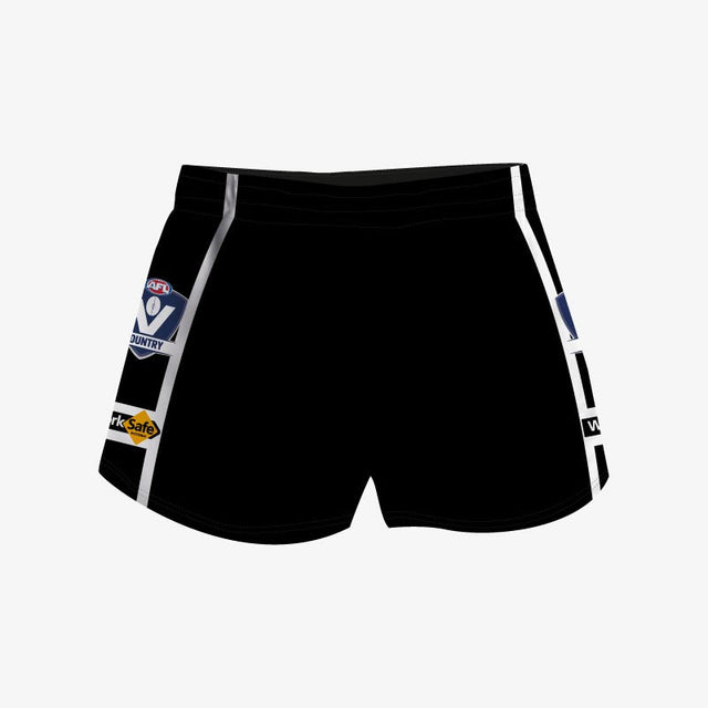 FOOTY SHORTS BLACK WHITE