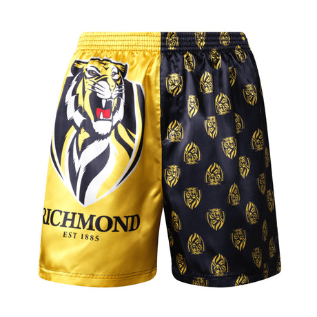 AFL MENS RICHMOND TIGERS SATIN BOXER SHORT