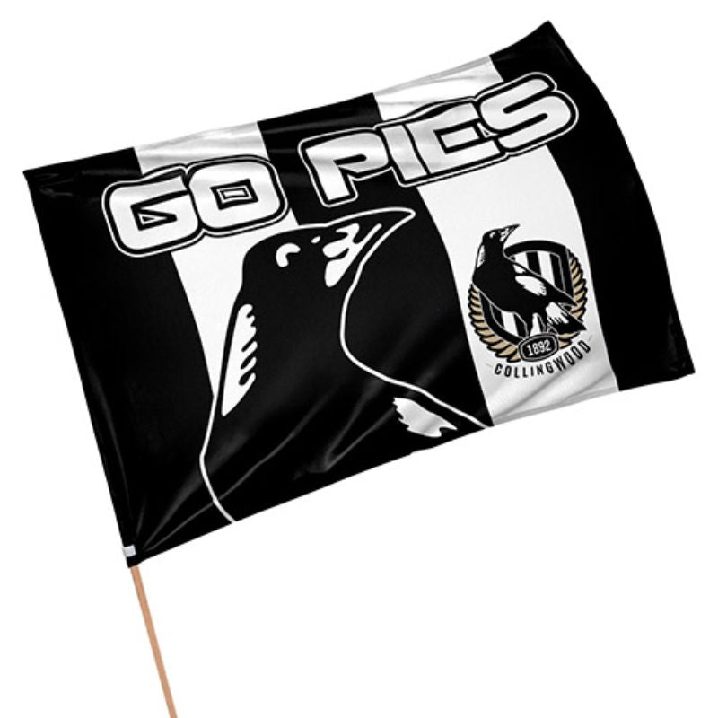 AFL GAME DAY FLAG COLLINGWOOD MAGPIES