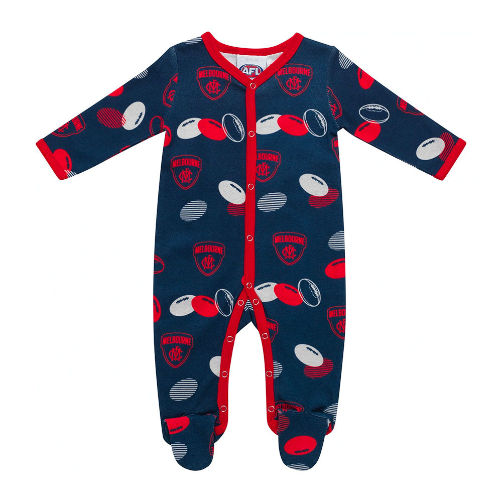 AFL Melbourne Demons Babies Coverall