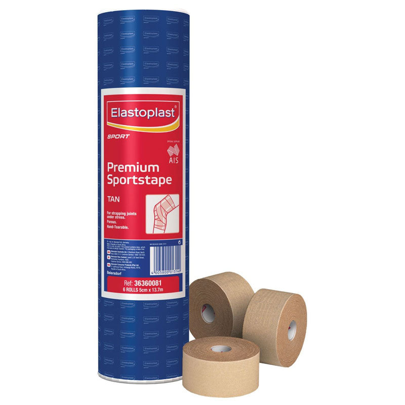 Elastoplast Premium Sportstape (5.0cm x 13.7m) X 6