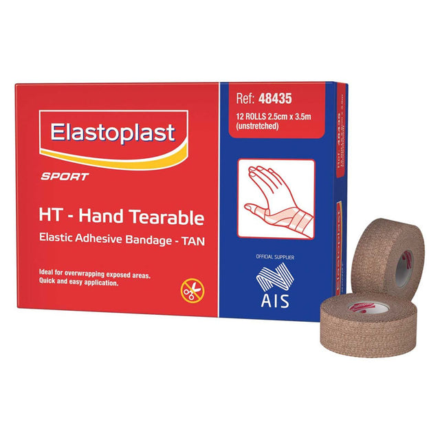 Elastoplast Hand Tearable Athletic Tape (2.5cm x 3.5m) X 12