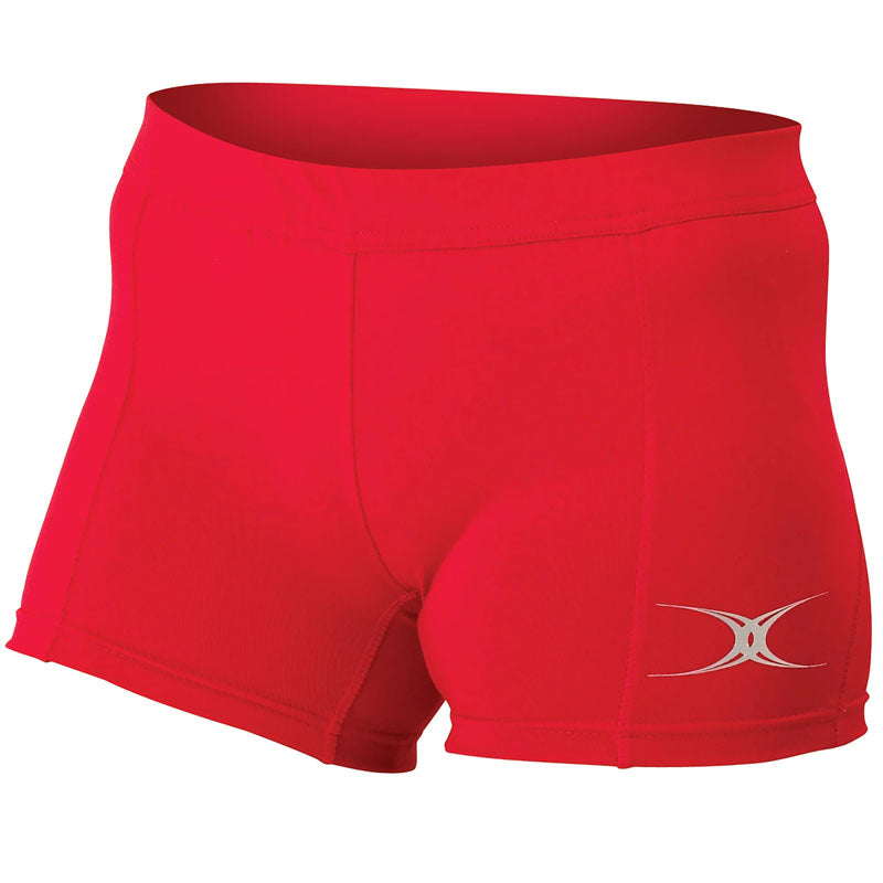 Gilbert Eclipse Netball Shorts - Red
