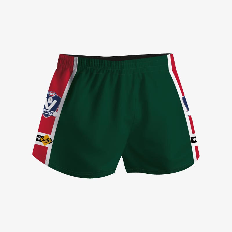 Footy Shorts - Bottle/White/Red