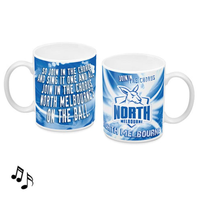 AFL MUSICAL MUG NORTH MELBOURNE KANGAROOS