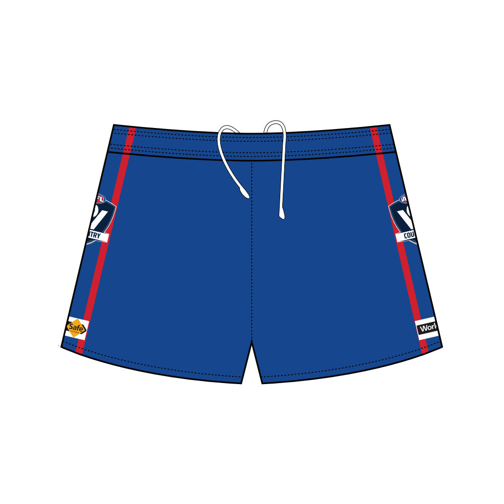 AFL Vic Country Football Shorts - Royal/Red