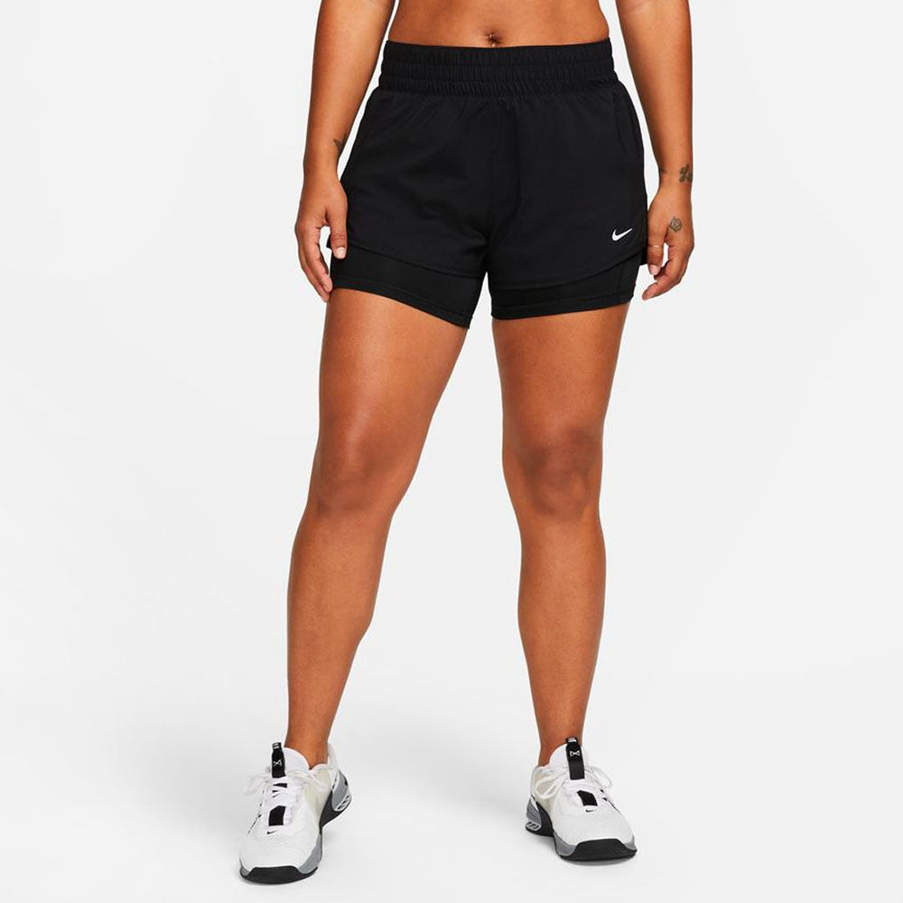 Nike Womens Dri-FIT One Mid-Rise 3 Inch 2-in-1 Shorts