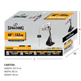 Spalding 60 Inch Acrylic Portable Basketball System