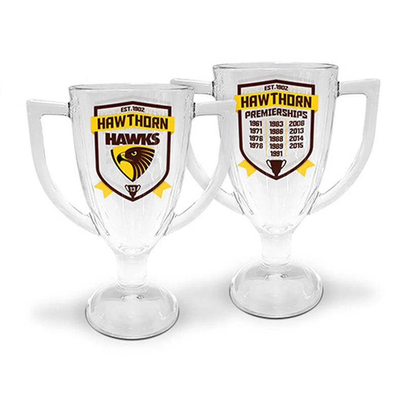 AFL Hawthorn Hawks Trophy Glass