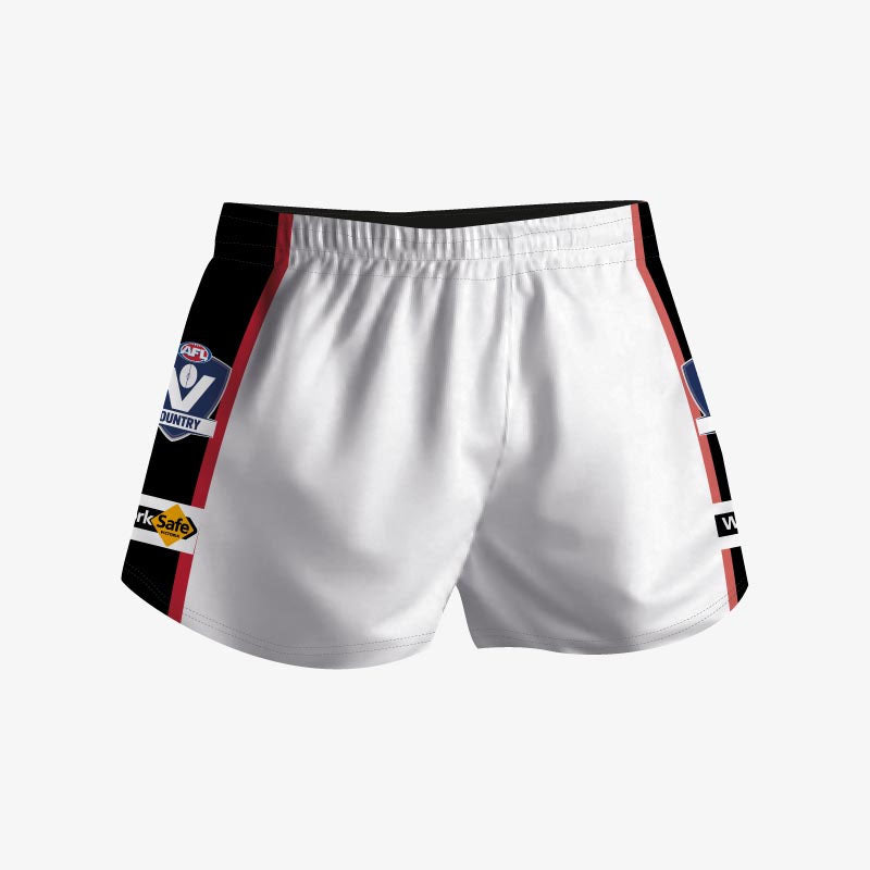 Footy Shorts - White/Red/Black