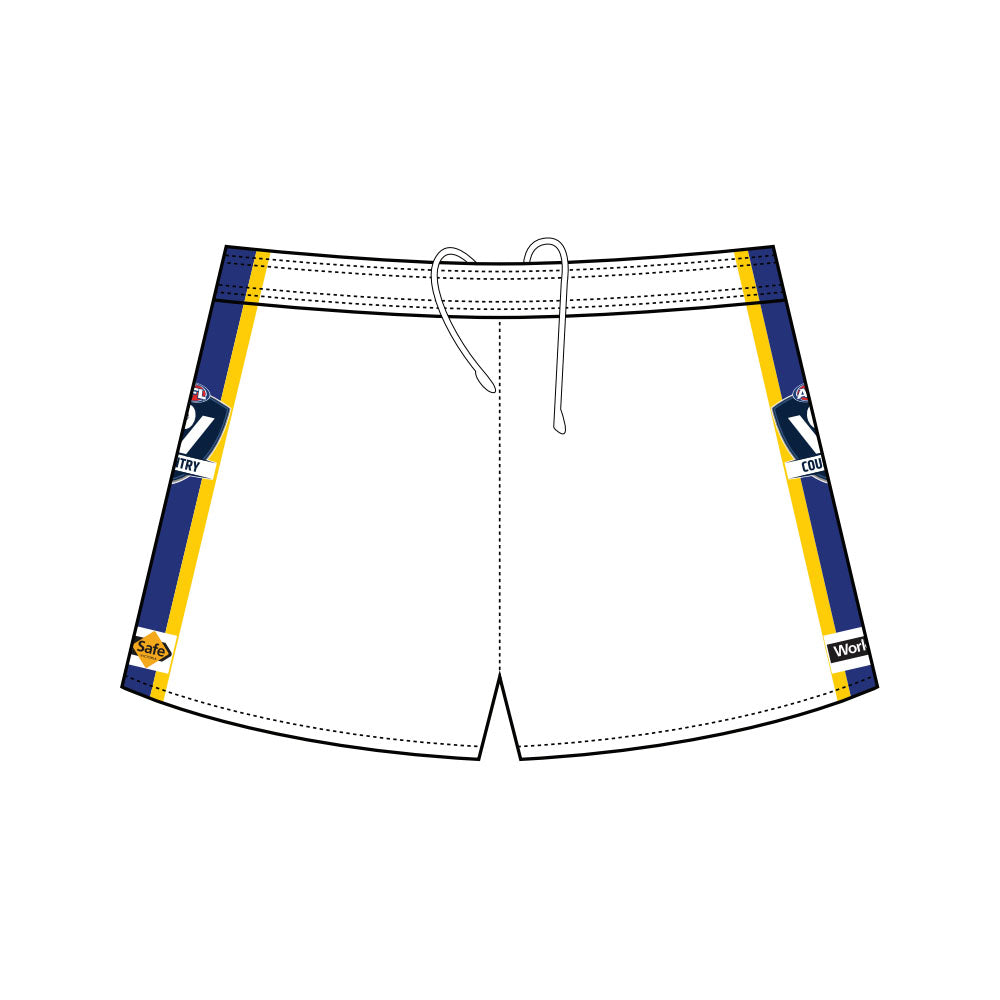 AFL Vic Country Football Shorts - White/Royal/Gold